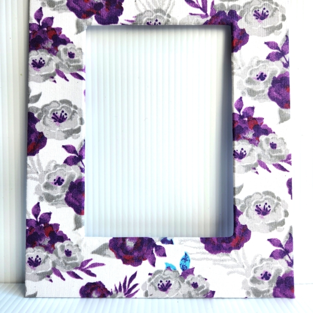 Lavender Dream Floral Fabric-Wrapped 8x10 Photo Frame Mat
